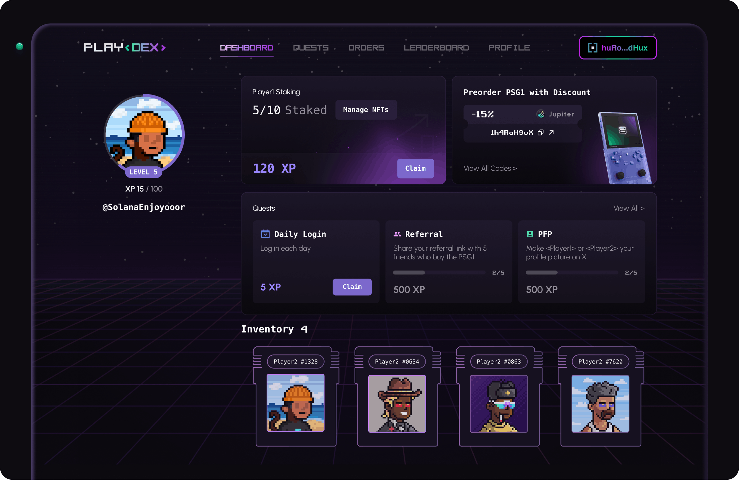 PlaySolana ecosystem and player profile