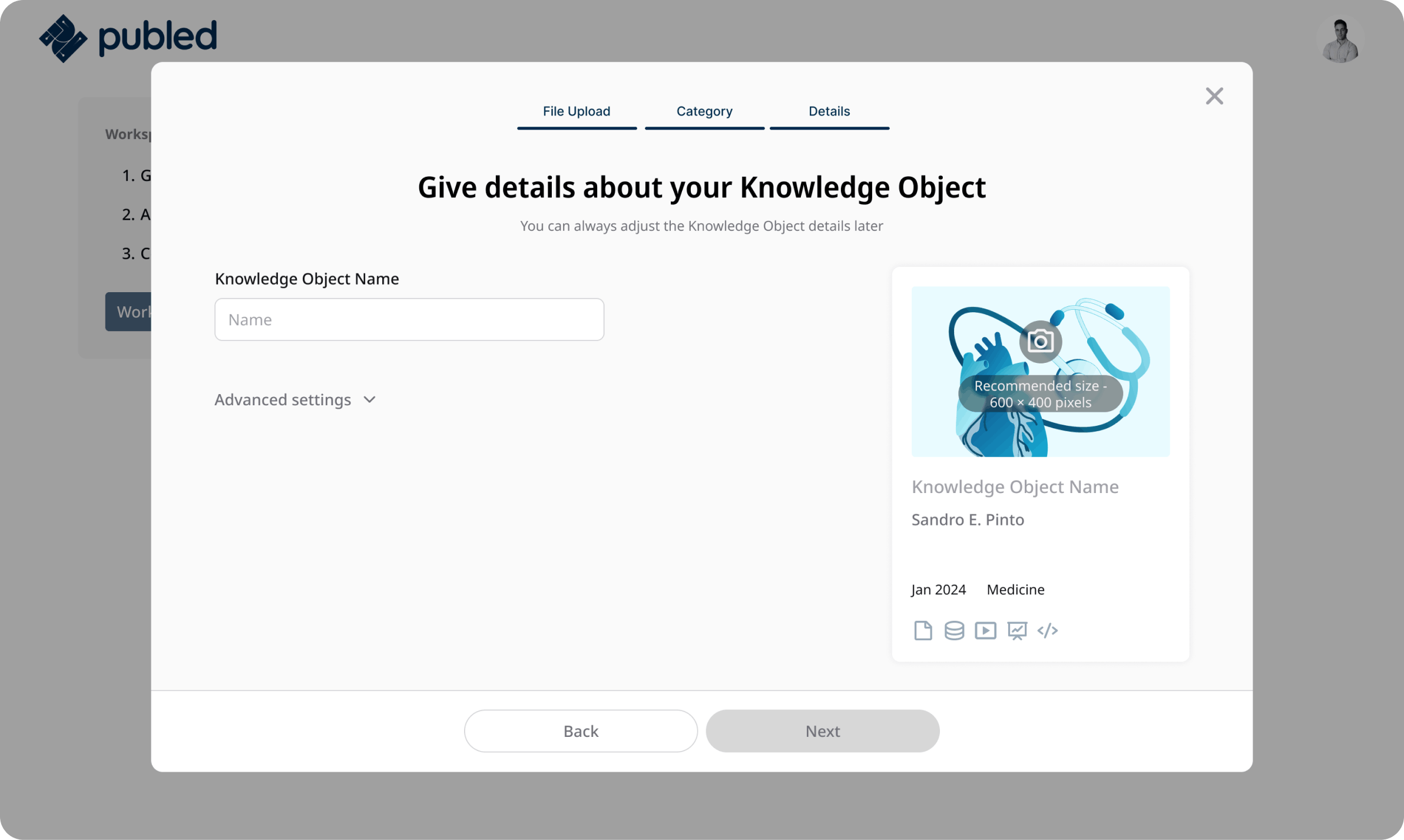 Publed knowledge object details