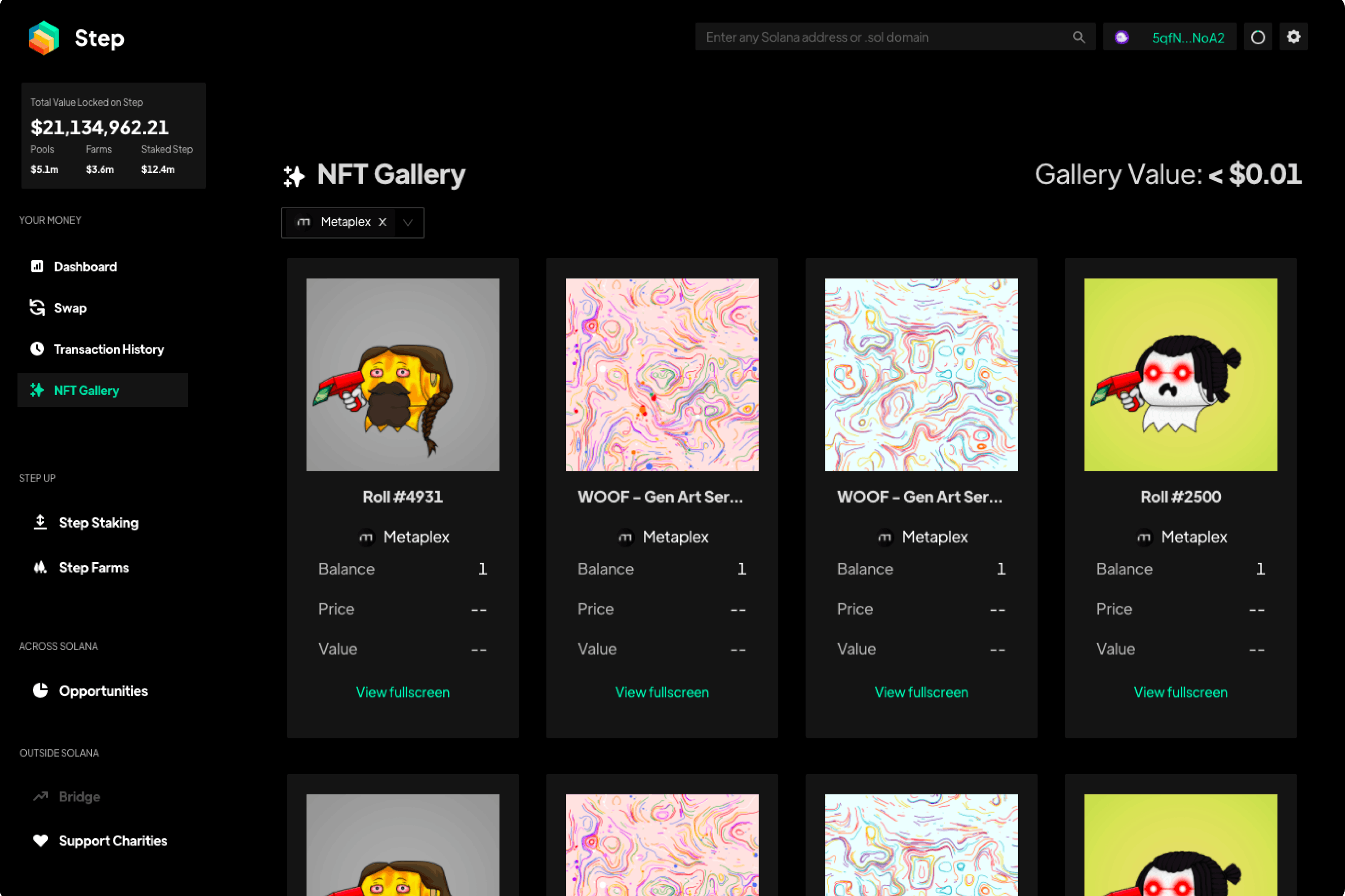 Previous NFT gallery