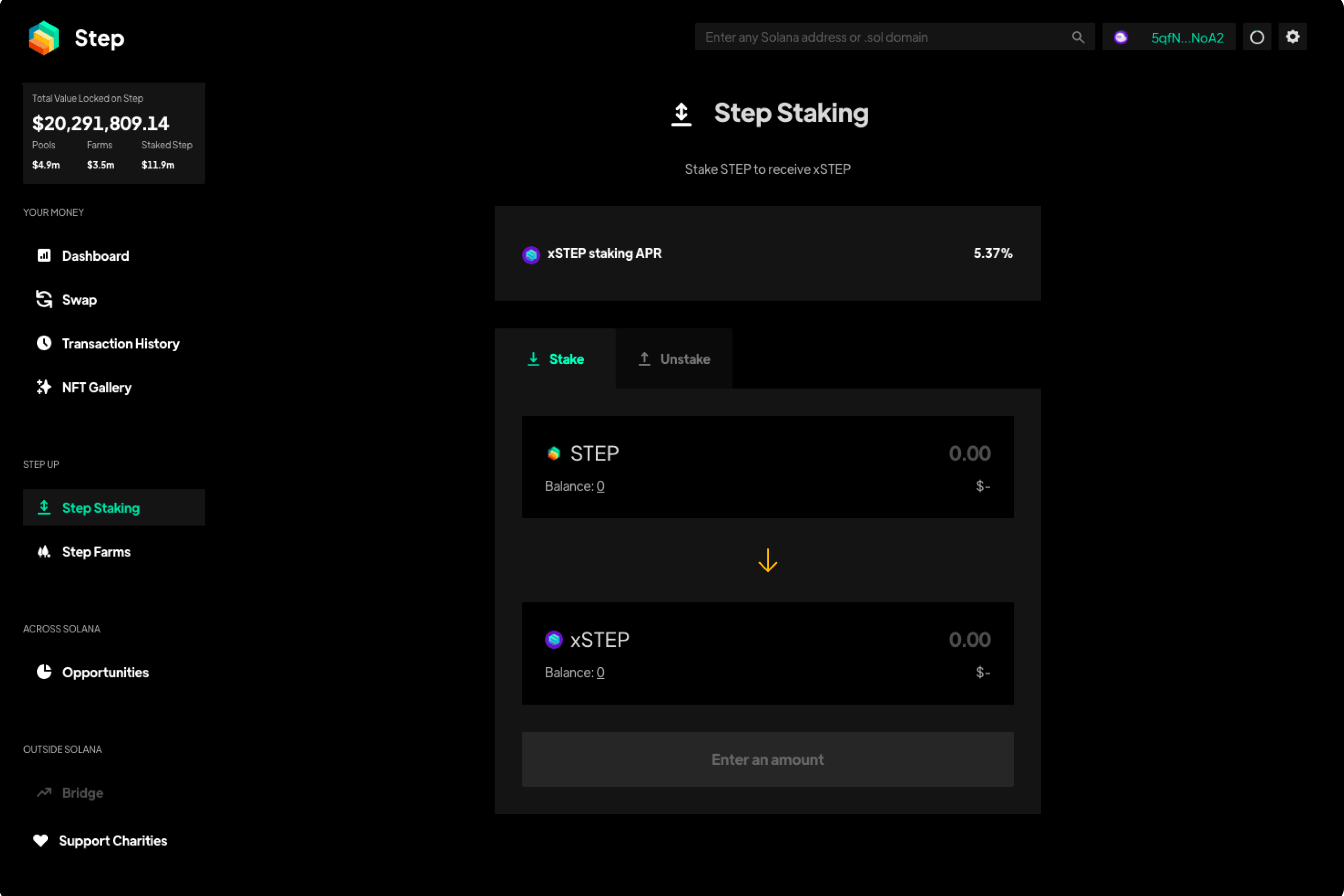 Previous staking experience