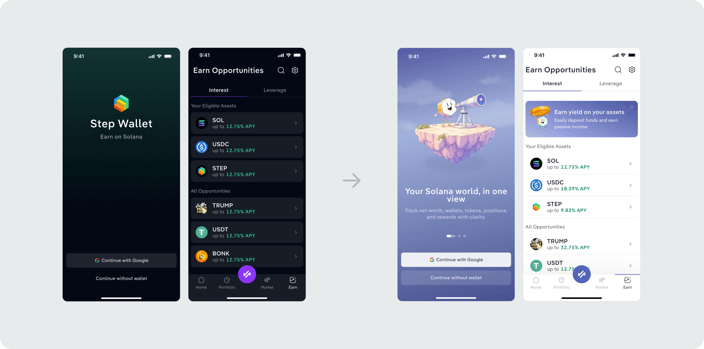 Step Wallet brand direction
